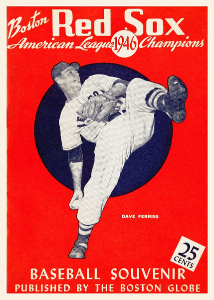 SPORT BASE BALL RED SOX BOSTON 1946-POSTER/REPRODUCTION d1 AFFICHE VINTAGE