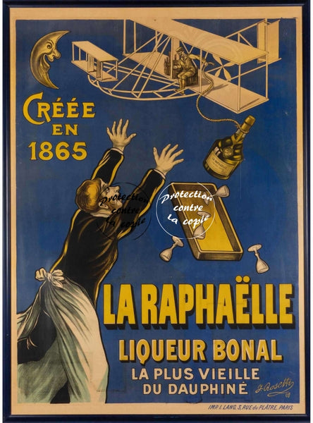 PUB LA RAPHAËLLE LIQUEUR BONAL Resf-POSTER/REPRODUCTION d1 AFFICHE VINTAGE