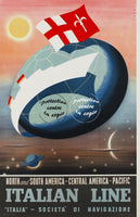 ITALIAN LINE BATEAU Rfzuz-POSTER/REPRODUCTION d1 AFFICHE VINTAGE