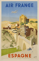 AIRLINES ESPAGNE Rfcuz-POSTER/REPRODUCTION d1 AFFICHE VINTAGE