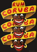 PUB CORUBA RUM RHUM Rfckp-POSTER/REPRODUCTION d1 AFFICHE VINTAGE