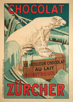 PUB ZÜRCHER CHOCOLAT Rfwda-POSTER/REPRODUCTION d1 AFFICHE VINTAGE