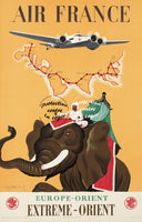 AIRLINES EXTREME ORIENT Rfhjx-POSTER/REPRODUCTION d1 AFFICHE VINTAGE
