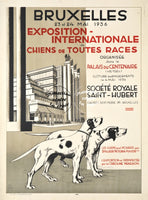 SPECTACLE BRUXELLES EXPO CHIEN 1936 Rficu-POSTER/REPRODUCTION d1 AFFICHE VINTAGE