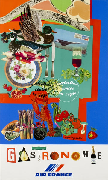 AIRLINES GASTRONOMIE Rgzr-POSTER/REPRODUCTION d1 AFFICHE VINTAGE