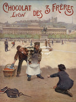 PUB LES 3 FrèRES CHOCOLAT LYON Rwuk-POSTER/REPRODUCTION d1 AFFICHE VINTAGE