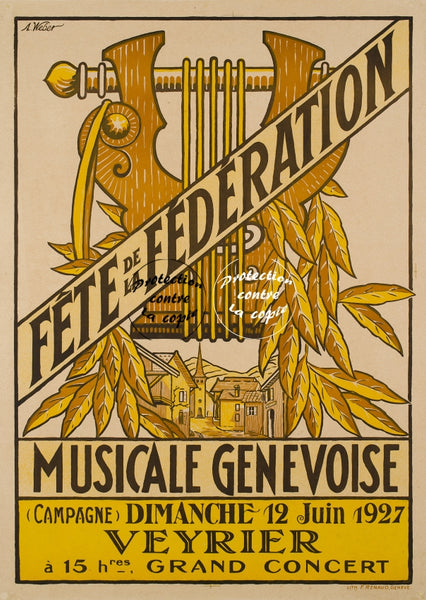 SPORT VEYRIER FéDéRATION 1927 Rftln-POSTER/REPRODUCTION d1 AFFICHE VINTAGE