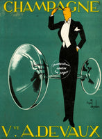 PUB A. DEVAUX CHAMPAGNE Rfnmu-POSTER/REPRODUCTION d1 AFFICHE VINTAGE