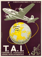 TAI AVION Rfiuw-POSTER/REPRODUCTION d1 AFFICHE VINTAGE