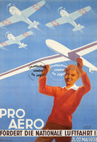 PRO AERO AVION 1938 Ruby-POSTER/REPRODUCTION d1 AFFICHE VINTAGE