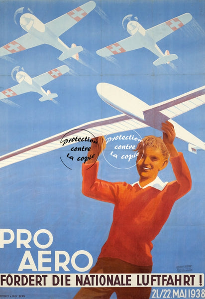 PRO AERO AVION 1938 Ruby-POSTER/REPRODUCTION d1 AFFICHE VINTAGE