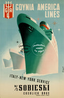 BATEAUX GDYNIA AMERICA LINES Rzwq-POSTER/REPRODUCTION d1 AFFICHE VINTAGE