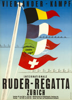 SPORT ZURICH RUDER REGATA Rxzm-POSTER/REPRODUCTION d1 AFFICHE VINTAGE