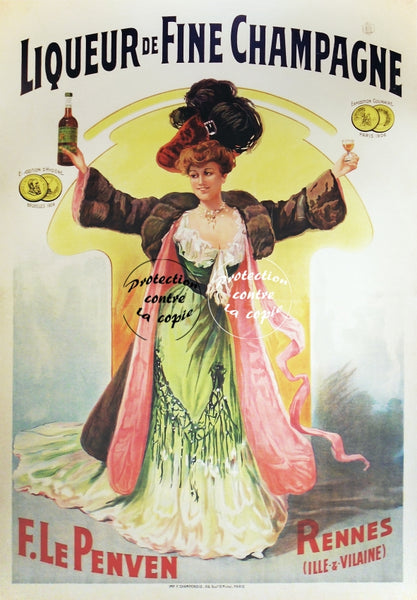 PUB F.LE PENVEN LIQUEUR Riwa-POSTER/REPRODUCTION d1 AFFICHE VINTAGE