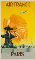 AIRLINES PARIS Rjwd-POSTER/REPRODUCTION d1 AFFICHE VINTAGE