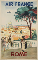 AIRLINES ROME Rgsu-POSTER/REPRODUCTION d1 AFFICHE VINTAGE