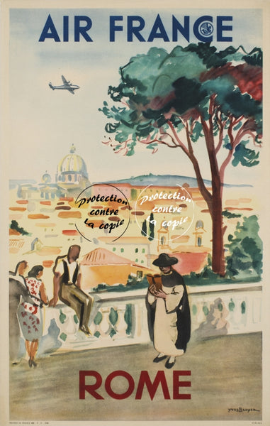 AIRLINES ROME Rgsu-POSTER/REPRODUCTION d1 AFFICHE VINTAGE