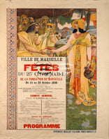 MARSEILLE FêTES 1899 Rail-POSTER/REPRODUCTION d1 AFFICHE VINTAGE