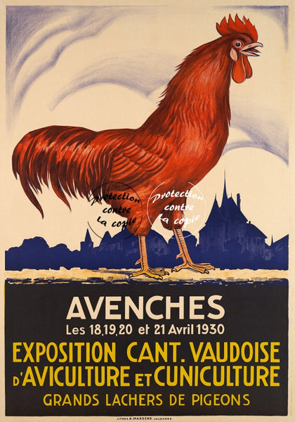 AVENCHES EXPO 1930 Rnmk-POSTER/REPRODUCTION d1 AFFICHE VINTAGE