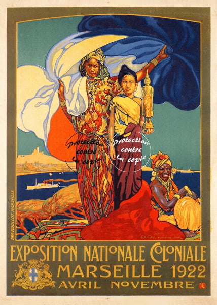 EXPO COLONIALE 1922 Rvcy-POSTER/REPRODUCTION d1 AFFICHE VINTAGE