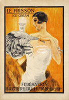 PUB LE FRISSON ICE CREAM Rswf-POSTER/REPRODUCTION d1 AFFICHE VINTAGE