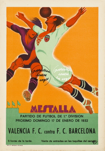MESTALLA FOOT 1932 Raoo-POSTER/REPRODUCTION d1 AFFICHE VINTAGE