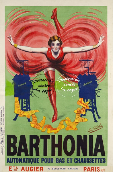 PUB BARTHONIA BAS CHAUSSETTES Ryji-POSTER/REPRODUCTION d1 AFFICHE VINTAGE
