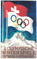 SPORT OLYMPISCHE ST MORITZ 1928 Rsum-POSTER/REPRODUCTION d1 AFFICHE VINTAGE