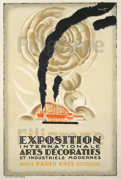 PUBLICITé  1925 EXPO ARTS DéCORATIFS  POSTER/REPRODUCTION d1 AFFICHE VINTAGE