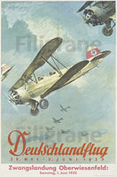 AIRLINES: 1935 DEUTSCHLANDFLUG:POSTER/REPRODUCTION d1 AFFICHE VINTAGE