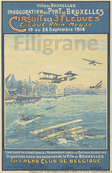 AIRLINES  AéRO CLUB BELGIQUE Réf1024 POSTER/REPRODUCTION d1 AFFICHE  VINTAGE