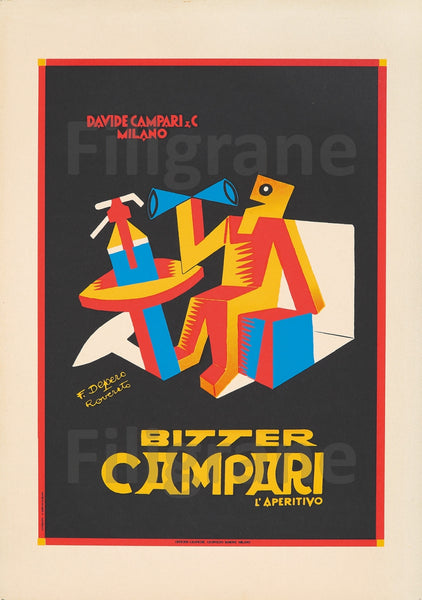 PUB BITTER CAMPARI Rf13-POSTER/REPRODUCTION d1 AFFICHE VINTAGE