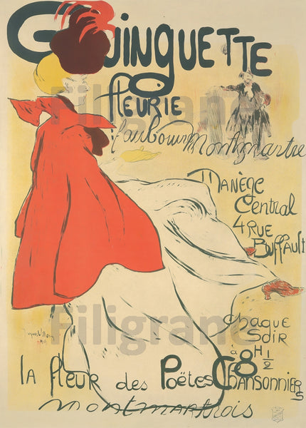 SPECTACLE GUINGUETTE MONTMARTRE-POSTER/REPRODUCTION d1 AFFICHE VINTAGE