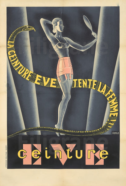 PUB CEINTURE EVE Rf34-POSTER/REPRODUCTION d1 AFFICHE VINTAGE