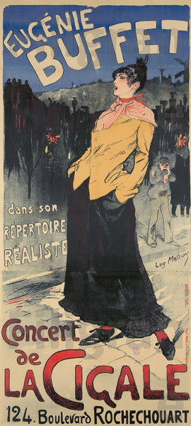 SPECTACLE E. BUFFET la CIGALE R46-POSTER/REPRODUCTION d1 AFFICHE VINTAGE