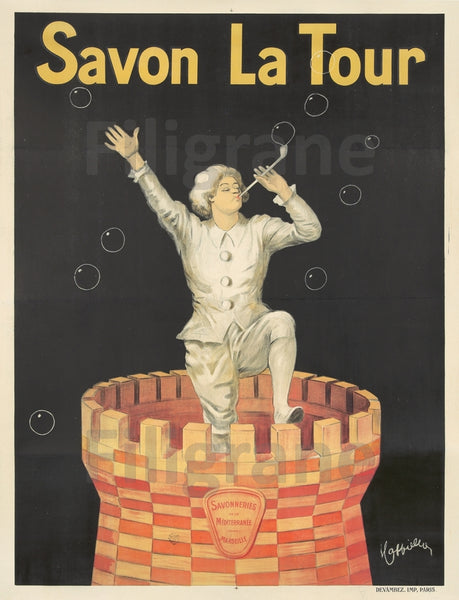 PUB SAVON la TOUR Rf92-POSTER/REPRODUCTION d1 AFFICHE VINTAGE