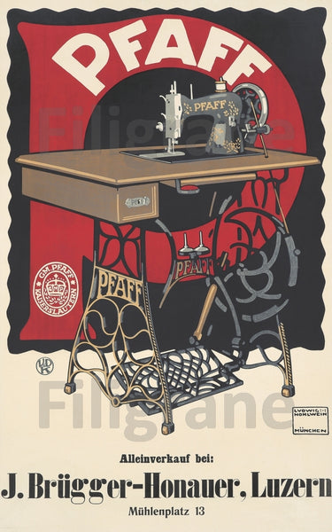 PUB MACHINE COUDRE PFAFF R151-POSTER/REPRODUCTION d1 AFFICHE VINTAGE