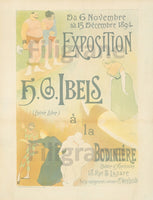 EXPO H. GIBELS 1894 Rf152-POSTER/REPRODUCTION d1 AFFICHE VINTAGE