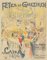 FêTES GHEZIREH CAIRE 1896-POSTER/REPRODUCTION d1 AFFICHE VINTAGE