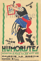 EXPO SALON HUMOUR 1928 Rf230-POSTER/REPRODUCTION d1 AFFICHE VINTAGE