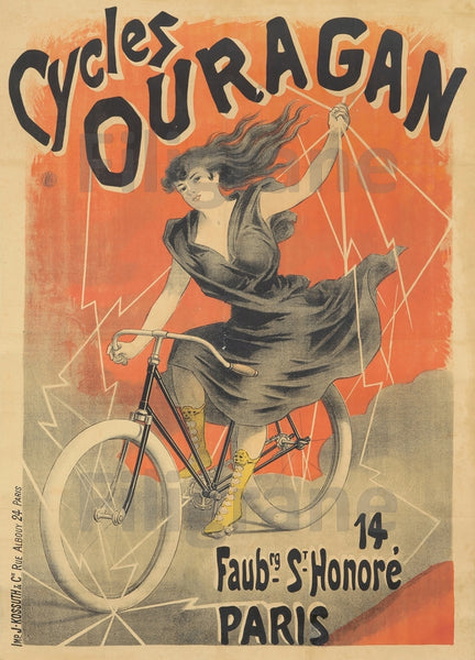 CYCLES OURAGAN Rf235-POSTER/REPRODUCTION d1 AFFICHE VINTAGE