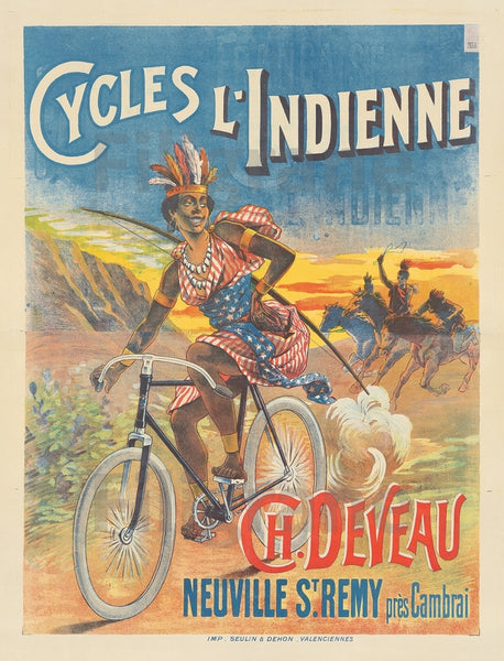 CYCLES CYCLE L'INDIENNE DEVEAU-POSTER/REPRODUCTION d1 AFFICHE VINTAGE