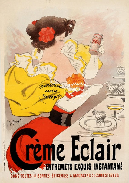 PUB ECLAIR CrèME Rf09-POSTER/REPRODUCTION d1 AFFICHE VINTAGE