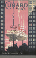 CUNARD LINE BATEAU Rf15-POSTER/REPRODUCTION d1 AFFICHE VINTAGE