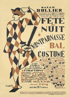 MONTPARNASSE BAL 1922 R35-POSTER/REPRODUCTION d1 AFFICHE VINTAGE