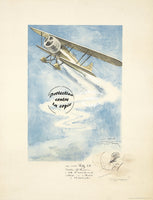 POTEZ AVION Rf38-POSTER/REPRODUCTION d1 AFFICHE VINTAGE