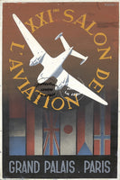 XXIè SALON AVIATION PARIS-POSTER/REPRODUCTION d1 AFFICHE VINTAGE