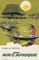 AIRLINES AIR AFRIQUE DAHOMEY Rf54-POSTER/REPRODUCTION d1 AFFICHE VINTAGE