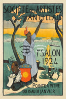 SPECTACLE ANTILLAIS PEINTRE 1924-POSTER/REPRODUCTION d1 AFFICHE VINTAGE