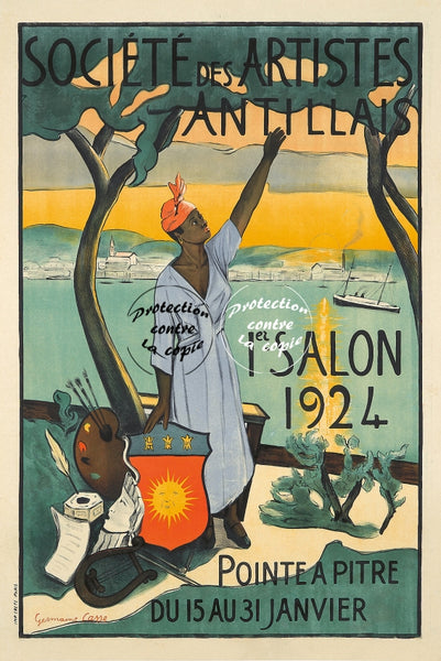 SPECTACLE ANTILLAIS PEINTRE 1924-POSTER/REPRODUCTION d1 AFFICHE VINTAGE